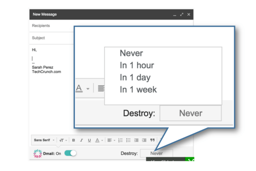 발송 시 소멸시기 옵션