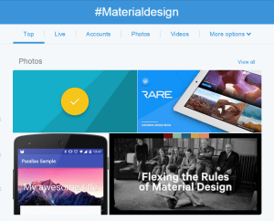 트위터의 #materialdesign